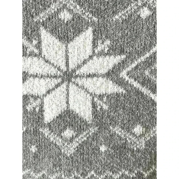 Christian Siriano Snowflake Mock Neck Sweater Women’s Size M Gray Holiday Party - Picture 3 of 7